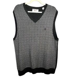 Vintage Academia Sweater Vest 85% Cotton 15% Cashmere Blend Grey Size Large